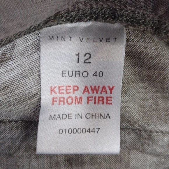 Mint Velvet Gray Linen Pants - 8 - Picture 8 of 10